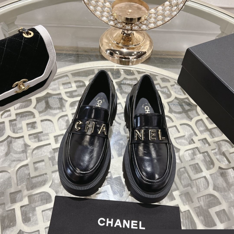 Ch*el leather shoes